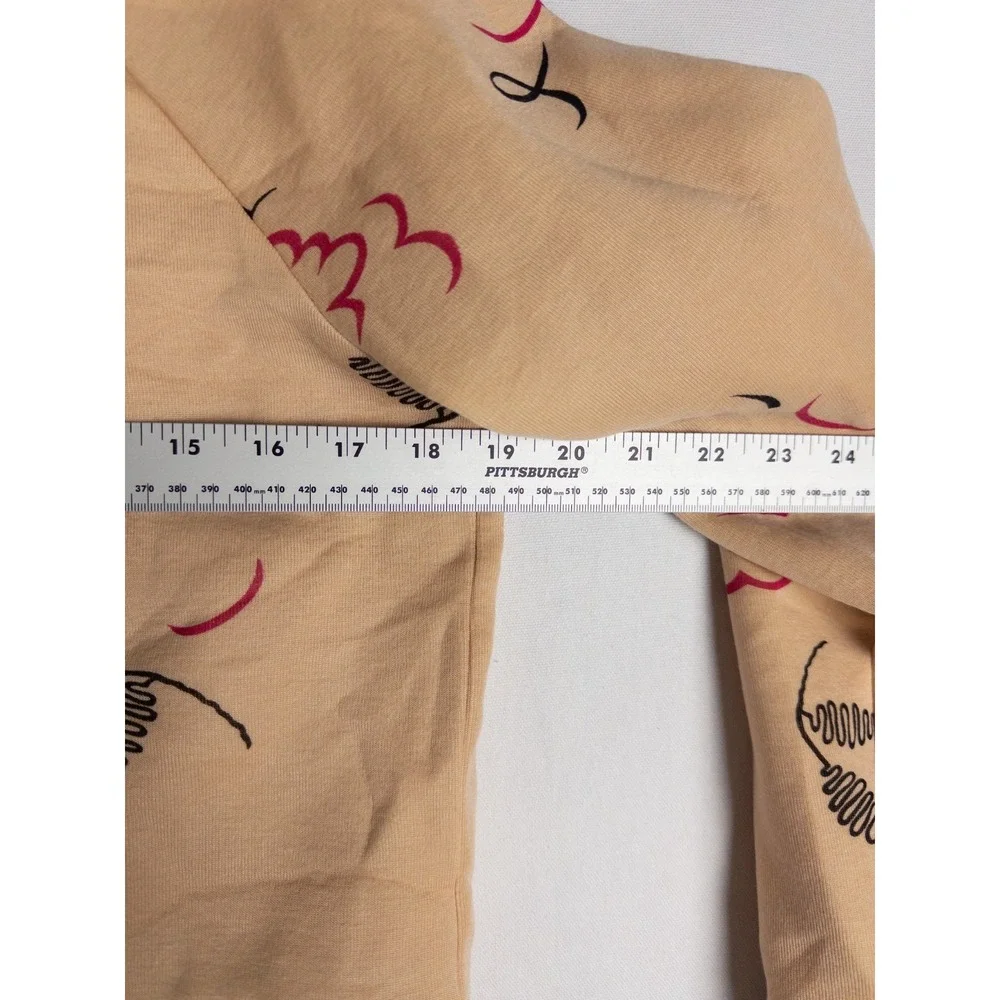 Armani Exchange Jacket Womens PS Tan Allover Print Full Zip Light Pockets‎